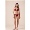 Calzedonia Triangolo Costume Shiny Satin Rosso