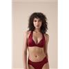 Calzedonia Triangolo Imbottito Costume Shiny Satin Rosso