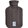 UMOI Borsa dell'acqua calda in lana di cashmere ecologica, di lusso, testata TÜV Rheinland, 2 litri (grigio)