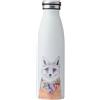 Mikasa Tipperleyhill Bottiglia d'acqua isolata On-The-Go a doppia parete mantiene le bevande calde per 12 ore e fredde per 18 ore Quirky Fox Illustration Solo lavaggio a mano, 500 ml