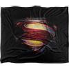 DC Comics Superman Man Of Steel Grungy Shield Coperta super morbida al tatto setoso - 152 x 127 cm