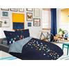 CALITEX - Parure 3 Pezzi, 240 x 220 cm, Grande, 100% Cotone, Inchiostro, 240 x 220 cm
