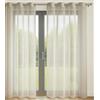 Le linge de Jules Set di 2 tende in tinta unita, con 8 occhielli, 140 x 240 cm, con spago per esterni e luminosi