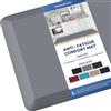 KitchenClouds Tappetino da cucina imbottito anti affaticamento, 2 cm, antiscivolo, da scrivania, per pavimento, comodo, per lavello ufficio (44 x 152,4, grigio)