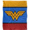 DC Comics Wonder Woman Tri-Color Coperta super morbida al tatto setoso - 152 x 127 cm