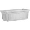 The HC Companies Terra Roma, fioriera rettangolare per finestra, 60 cm, in plastica leggera, per interni ed esterni, con drenaggio per davanzale, erbe, fiori, bianco