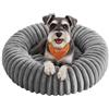 Feandrea Cuccia per Cani e Gatti di Taglia Grande, Diametro di 70 cm, Lettino per Animali Domestici, Cuscino Lavabile, Tappeto Soffice, Imbottitura Morbida, Grigio Tortora PGW303GD01