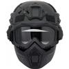 Koyheng Casco Airsoft e Maschera Integrale MICH, con Guida Laterale e Attacco NVG con Occhiali Protettivi Rimovibili e Regolabili Casco Antiurto