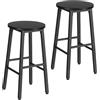 HOOBRO Set di 2 Sgabelli da Bar, Sedie da Bar, Sgabelli Alti con Poggiapiedi di Diverse Altezze, Piedini Regolabili, per Ristorante, Cucina, Bancone, Nero EBB07BY01G1N2