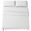 MAXIME MAISON - Completo Lenzuola Matrimoniali 4 Pezzi, Set Lenzuola Matrimoniale in Microfibra Made in Italy, Completo Letto 1 Lenzuolo con Angoli, 1 Lenzuolo Sopra, 2 Federe (Bianco)
