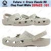 Crocs Zoccolo Futura × Crocs Classic RO bianco perla 209622-101 taglia unisex