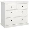 Dmora - Cassettiera Clairett, Settimino Multiuso, Comò Camera da Letto, Mobile con cassetti, 96x49 h87 cm, Bianco
