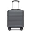 Kono Valigia leggera a mano grande media piccola bagaglio a mano bagaglio a mano guscio rigido leggero trolley da viaggio valigia con serratura TSA e robuste 4 ruote girevoli, Grigio, 45x36x20cm