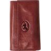 Mauro Pelletteria Portachiavi pelle uomo chiuso 12 ganci, Astuccio Portachiavi doppio scomparto, in vera pelle Made in Italy, (Rosso)
