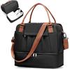 SEAFEW Borsone da Viaggio,Bagaglio a Mano 40x30x20 Ryanair Borsa da Viaggio con Scomparto per le Scarpe,Borsa da Cabina Ryanair Borsa Sportiva Borsone da Palestra da Weekend,U4-Marrone-Nero