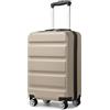 KONO Valigia da Cabina 55 cm, Piccolo Valigie Trolley Bagaglio a Mano per Viaggi e Affari, Leggera Rigida Serratura TSA, Doppie Ruote Girevoli (Oro, 55 x 35 x 22 cm)
