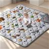 COMOMY Tappeto Gioco Bambini 127x127 cm, Pieghevole e Lavabile - Tappetone Neonato Morbido ispessita con Fondo Antiscivolo per Gattonamento, per Box, Grigio