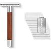 Störtebekker Shaving Accessories Störtebekker® Premium rasoio di sicurezza Solingen - incl. 10 lame Störtebekker - idea regalo - set di rasoi di qualità superiore in acciaio inossidabile - Made in Germany (Legno)