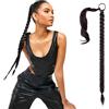 ZHITENG Coda Capelli Extension, 80 CM Parrucca da Donna Coda Finta, Naturale Treccia Finta Capelli, Clip Semplice Extension Treccine Adatte per L'uso Quotidiano e per le Occasioni Speciali (Nero)