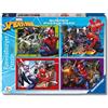 Ravensburger - Puzzle Bambini 5 Anni 4x100 Pezzi, Spider-Man - Puzzle 5 Anni, Collezione Spider-Man, Include 4 Puzzle 100 Pezzi, Giochi Educativi, Idee Regalo