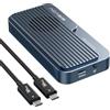 ACASIS Case SSD M.2 NVMe da 80 Gbps, compatibile con Thunderbolt 4/5 V2.0, retrocompatibile con thunderbolt 5/4V1.0, USB3.2/3.1/3.0 con ventola di raffreddamento