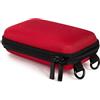 Baxxtar Hardcase PURE Red S Borsa Custodia per fotocamere compatte con tracolla e passante per cintura - in Rosso - CyberShot DSC WX350 W810 W830 - Pixpro FZ43 FZ51 FZ55 - Realishot DC5200 ...