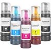 TONTINTA E104 Bottiglie di Inchiostro Compatibili Multipack per Stampanti ET-2710 2711 2712 2714 2715 2720 2721 2726 ET-2810 2811 2812 2814 2815 2820 2821 ET-4800 (5-Pack, 2 Nero, 1 Ciano/Magenta/Giallo)