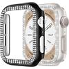 EIHAIHIS 2 Pezzi Custodia Protettive Doppia Fila di Diamanti per Apple Watch 40mm 44mm 42mm 46mm 41mm 45mm, Cava Lustro Antigraffio Sensibile Tocco Paraurti Protettivo PC Rigido per iWatch 11 10 9 8 7 6 5 4 SE