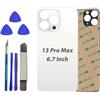 Peixiong Sostituzione del coperchio del vetro posteriore 13 Pro Max per iPhone 13 Pro Max Sostituzione del vetro posteriore posteriore da 6,7 '' con kit di strumenti di riparazione,Colore:Argento