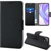 N NEWTOP Cover Compatibile per Xiaomi MI 11 Lite, HQ Lateral Custodia Libro Flip Magnetica Portafoglio Simil Pelle Stand Protettiva (Nero)