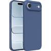 Captor Cover iPhone Air Custodia Colorata in Silicone Liquido, Antiurto, Flessibile, Bordo Rialzato per Schermo e Fotocamera Con Microfibra Interna per iPhone Air Cover (Blu Scuro)