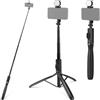 NEEWER ENTRY LEVEL VERSION Treppiede Selfie Stick con Luce e Telecomando Compatibile con iPhone Samsung Android, Tripode Cellulare da Viaggio Portatile Estensibile da 170cm per Foto e Video, PA987