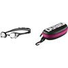 Unbekannt Arena Cobra Ultra Swipe, Occhiali Unisex-Adulto, Argento-Nero, Taglia Unica & Goggle Case, Astuccio Per Occhialini Unisex Adulto, Nero (Black/White/Fuchsia), Taglia Unica