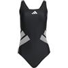 adidas Donna Logo C-Back Swimsuit, Black/White, 34