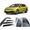 AC WOW 4 deflettori antipioggia per Volkswagen Golf 8 VIII MK8 5 porte hatchback 2020 2021 2022 2023 2024 2025 esterni