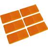 Qiping 6 pcs Catadiottri giallo autoadesivi per rimorchi, catarifrangenti plastica rettangolari 9,2 * 4,2 * 0,7 cm per auto, camion, roulotte, barche, recinzioni, garage, cancelli