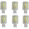 WULUN Lampadina Ulun G9 LED, lampadina a risparmio energetico 9W, 88 lampadine SMD 2835 LED, equivalente a lampadine alogene 80W, bianco freddo 6000K, 800 lumen, AC 220-240V, non dimmerabile, set da 6