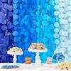 pinkblume Ghirlanda di carta velina blu sfumata da 7,5 m, motivo a pois, per laurea, nautico, ahoy ancora, compleanno, matrimonio, matrimonio, baby shower, decorazione per feste