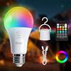 Kambo E27 LED RGB Lampadina, Ricaricabile con telecomando, Lampada dimmerabile da 7W con cambio colore e funzione di temporizzazione per campeggio all'aperto, Natale, 1 pezzi