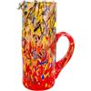 MurArt Brocca in Vetro di Murano DECORO MG da 1000 ml Alt 22CM In Vetro soffiato, Lavorato a Mano artigianalmente Made in Italy B1