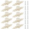 PH PandaHall 12 Set Pomelli Vintage per Cassetti Maniglie per Cassetti a Forma di Rosa, Bianco Maniglie per Mobili Vintage Pomelli Decorativi per Comò Armadio, 10x4.4cm