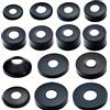 JRJUBB PZ 25 mm (3/4'') Nero Copri tubo doccia, Collare per tubo rubinetto, Piastra bocchetta rubinetto, Collare copri tubo radiatore, Copri rubinetto doccia, Rubinetti, Radiatori (Nero, 69 x 24)…