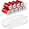 Amazon Basics Organizer per Alimenti e Bevande in Lattina per Frigorifero o Dispensa, Set di 2 Pezzi, Dispenser Automatico, Lati Trasparenti, Non Impilabile