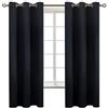 BGment Tende oscuranti nere per camera da letto, lunghe 160 cm, oscurano la stanza, blocco della luce, isolamento termico, tende per finestre, ogni pannello largo 106 cm