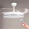 M mimotec - Ventilatore da soffitto a LED White Decor, temperatura di colore regolabile, funzione estate/inverno, 6 velocità, LM8853