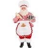 Cosy & Trendy Cosy Home Babbo Natale Cookie in tessuto, rosso/bianco, 13 x 9 x 28 cm