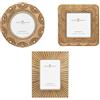 GIFTY GIFTY - Mini cornice classica degli anni '20, set da 3/2,5 x 2,12,7 e 6,3 x 8,9 cm, ideale per decorare la casa, matrimoni, lauree o foto milestone (oro)
