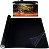 DASIAUTOEM Sfondo per acquario, 40 x 200 cm, statico per acquario, in PVC, sfondo nero, adesivo per carta da parati per acquario