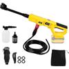 CDIYTOOL Rondella ad alta pressione per batteria Dewalt da 20 V, 21000 giri/min, 1000 PSI, pulitore manuale portatile con ugello 6 in 1 e vaso di schiuma per recinzione auto, pavimento, pulizia del giardino