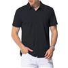 Casey Kevin Camicia Uomo Maniche Corta Camicie Casual Estiva con Collo Botton-downa Polo in Tinta Unita Regular Fit